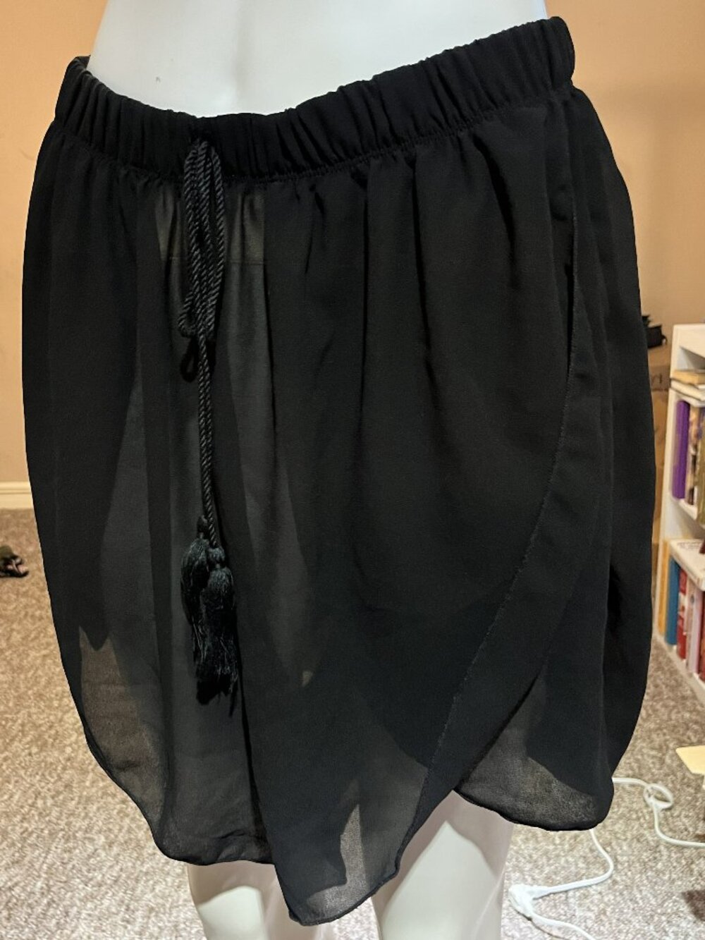 Women's High Waist Flat Angle Short Cover Up
